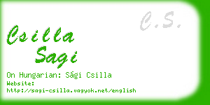 csilla sagi business card
